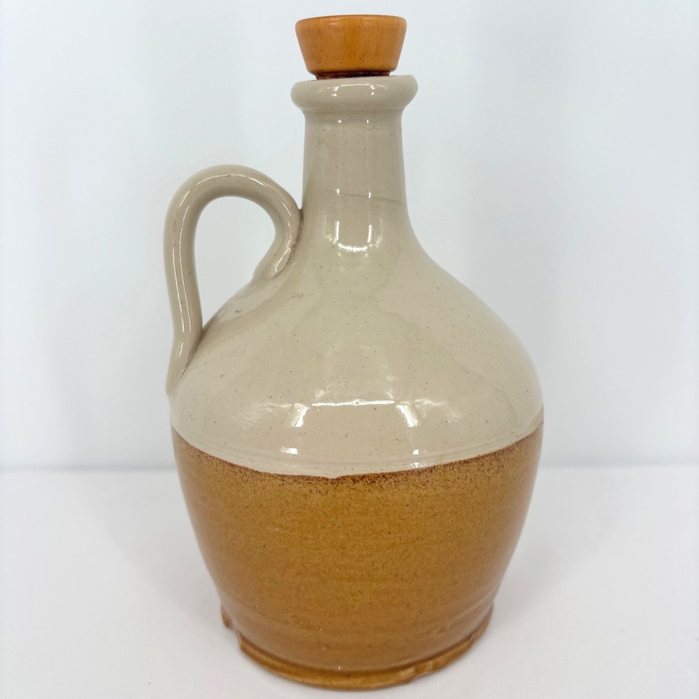 Vintage James B Beam Bronte Liqueur Co Stoneware Whiskey Jug with Stopper 8in